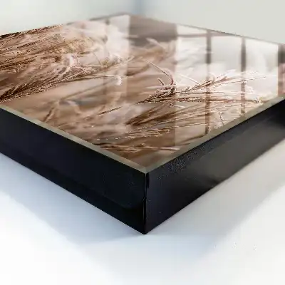 Herbe givrée aux teintes chaudes