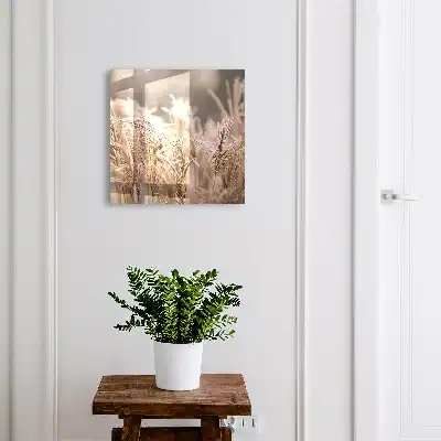 Herbe givrée aux teintes chaudes