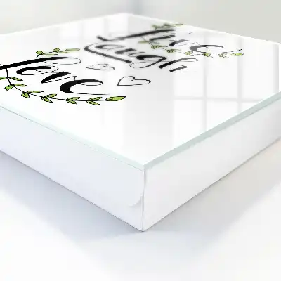 Typographie positive avec des accents floraux