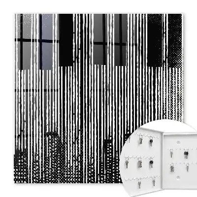 Lignes géométriques en noir et blanc