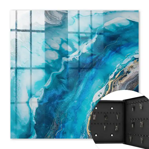 Motifs turquoise avec accents blancs