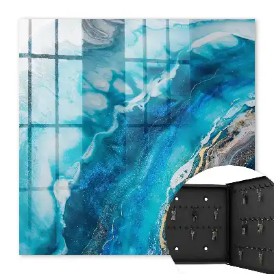 Motifs turquoise avec accents blancs