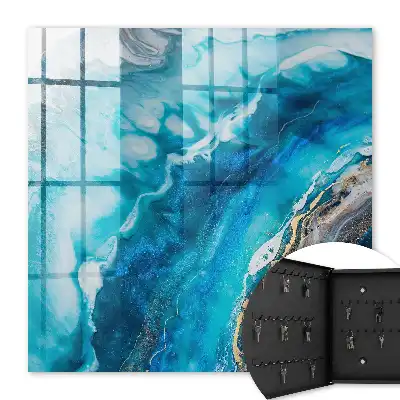Motifs turquoise avec accents blancs