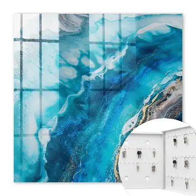 Motifs turquoise avec accents blancs