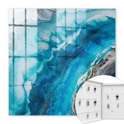 Motifs turquoise avec accents blancs