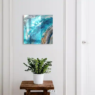 Motifs turquoise avec accents blancs