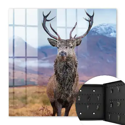 Cerfs dans un paysage de montagne en automne