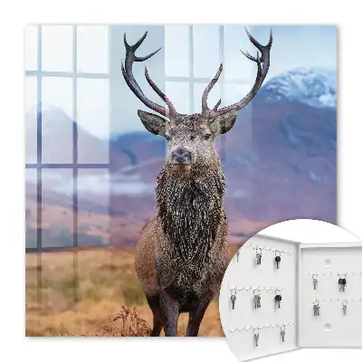 Cerfs dans un paysage de montagne en automne
