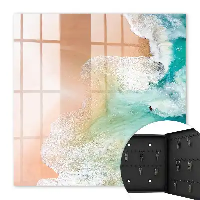 Vagues turquoise sur la plage