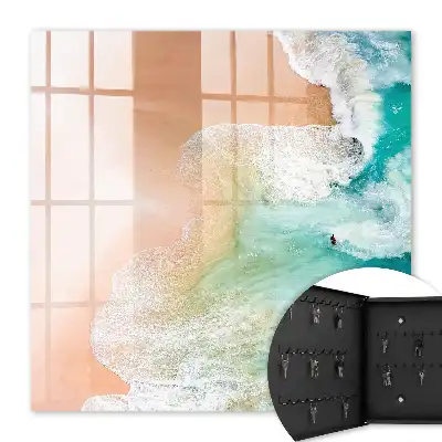 Vagues turquoise sur la plage