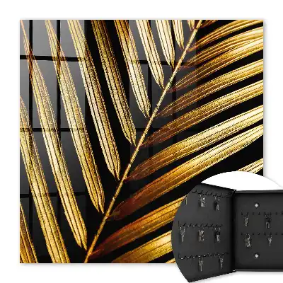 Feuille élégante sur fond noir