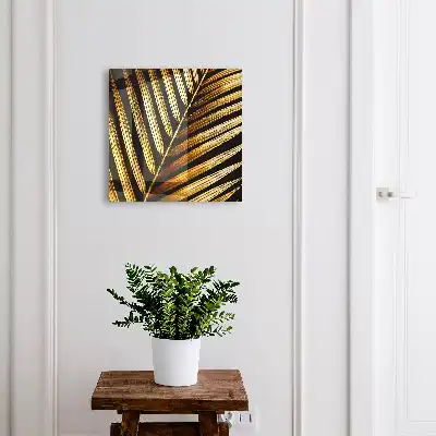 Feuille élégante sur fond noir