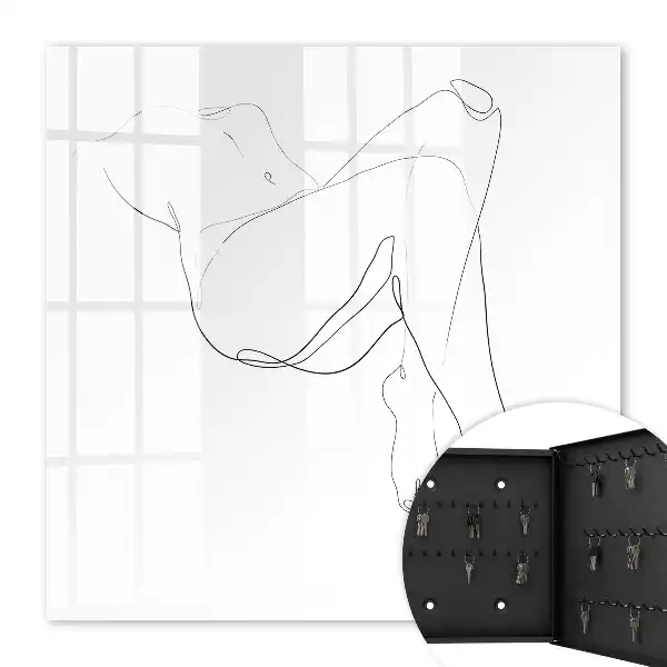 Poster art mural au trait minimaliste représentant une femme