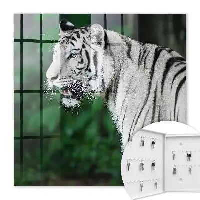 Tigre blanc dans un environnement verdoyant