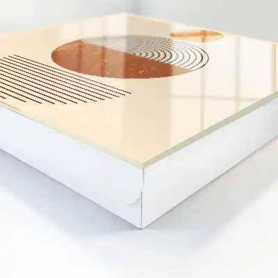 Affiche géométrie rétro sur fond beige