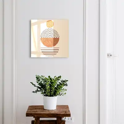 Affiche géométrie rétro sur fond beige