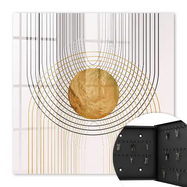 Tableau décoratif cercles et lignes avec des formes