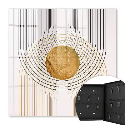 Tableau décoratif cercles et lignes avec des formes