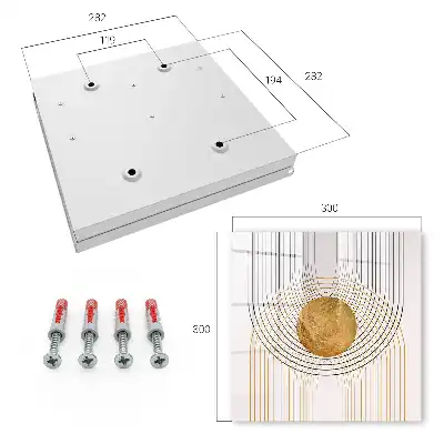 Tableau décoratif cercles et lignes avec des formes