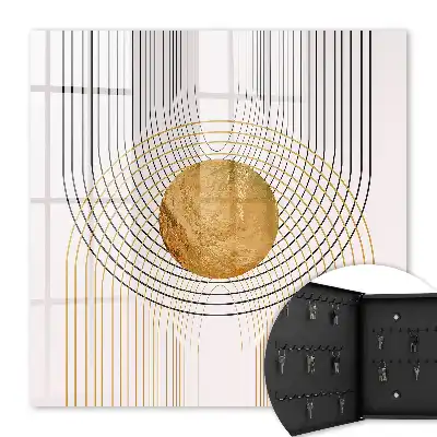 Tableau décoratif cercles et lignes avec des formes