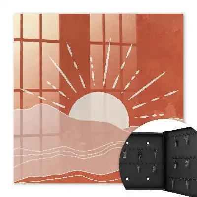 Affiche Orange Dawn au design minimaliste