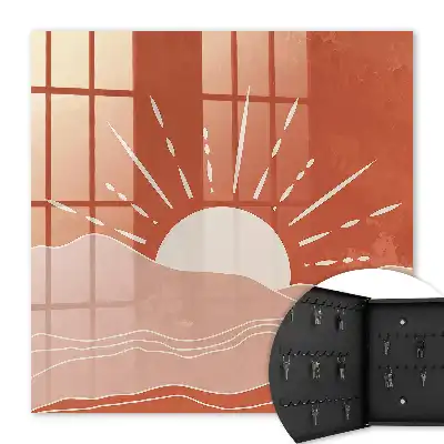 Affiche Orange Dawn au design minimaliste