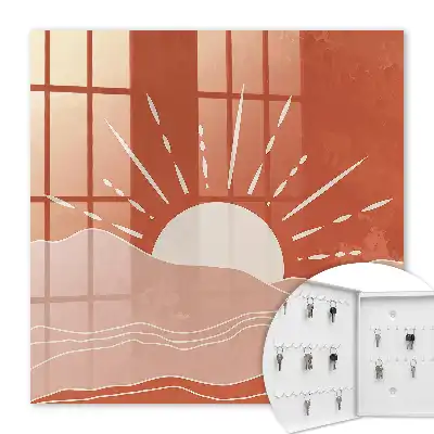 Affiche Orange Dawn au design minimaliste