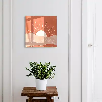 Affiche Orange Dawn au design minimaliste