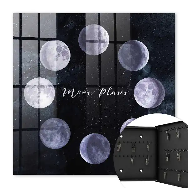 Phases de la lune sur fond étoilé