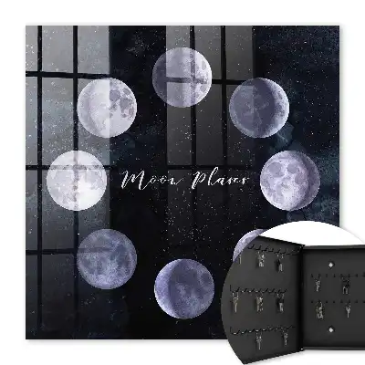 Phases de la lune sur fond étoilé