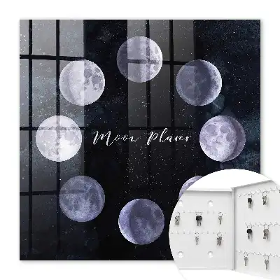 Phases de la lune sur fond étoilé