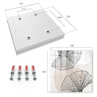 Papier peint motifs de feuilles noires sur fond crème
