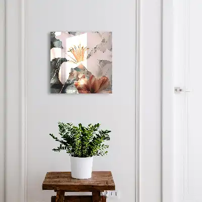 L'élégance florale dans un cadre contrasté