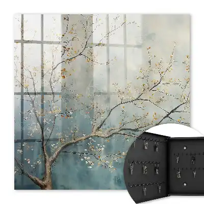 Décoration murale Détente au cœur de la nature aux feuilles pastel