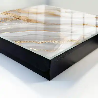 Tableau élégance abstraite avec des touches de jaune