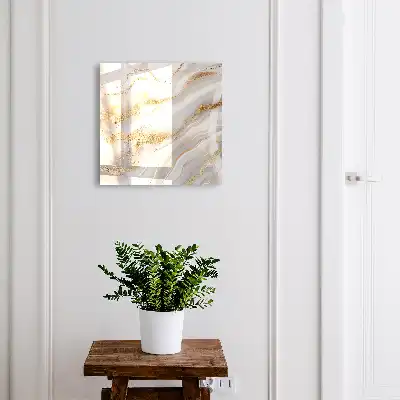Tableau élégance abstraite avec des touches de jaune