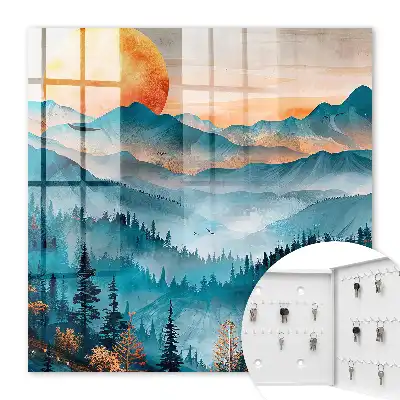 Coucher de soleil sur les montagnes