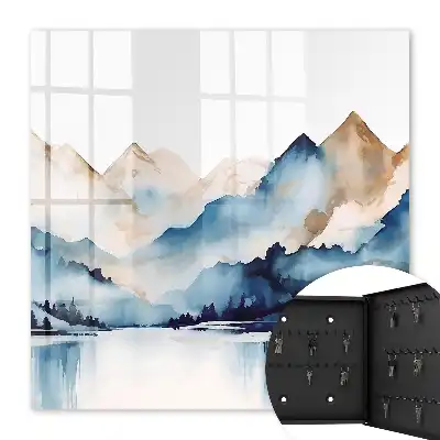 Fond de montagnes à l'aquarelle