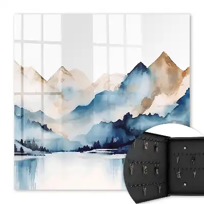 Fond de montagnes à l'aquarelle