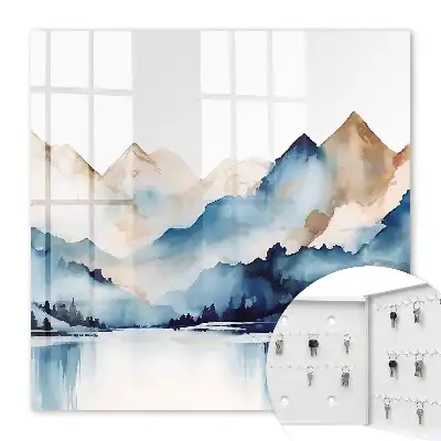 Fond de montagnes à l'aquarelle