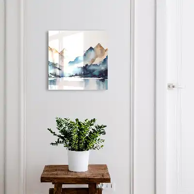 Fond de montagnes à l'aquarelle