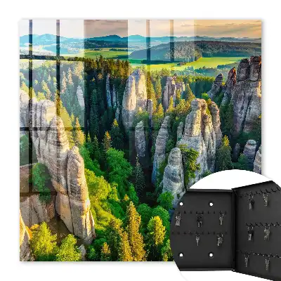 Rochers et forêt verte