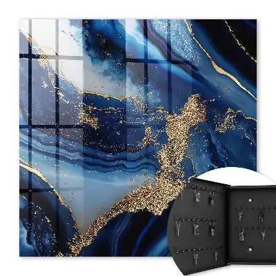 Motif dynamique à rayures bleu marine