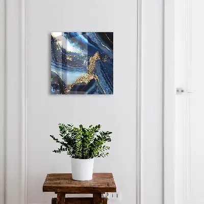 Motif dynamique à rayures bleu marine