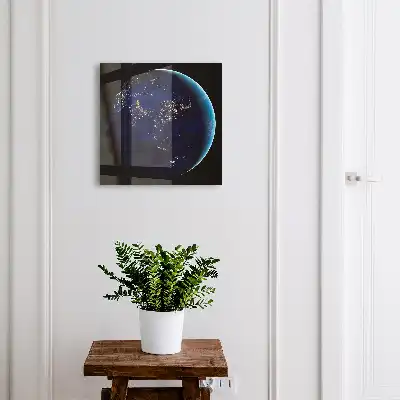 La Terre vue de l'espace la nuit