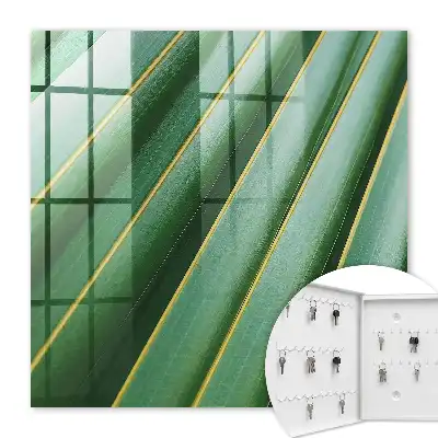 Motif de feuilles jaunes à rayures