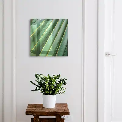 Motif de feuilles jaunes à rayures