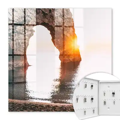 Tableau lever de soleil sur l'arche rocheuse