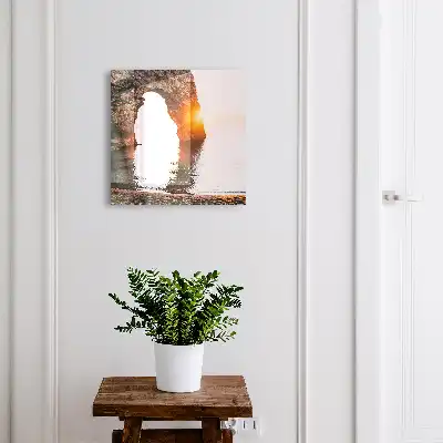 Tableau lever de soleil sur l'arche rocheuse