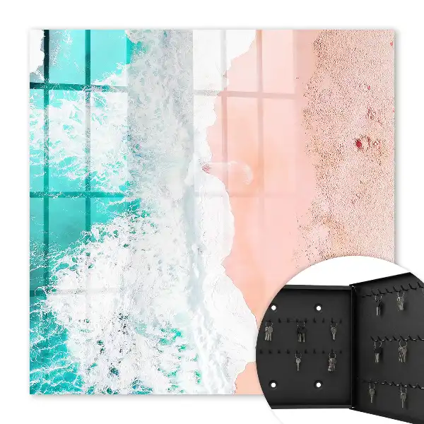 Océan et plage de sable rose